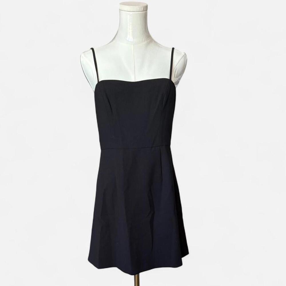 French Connection‎ black mini dress with adjustable straps square neckline